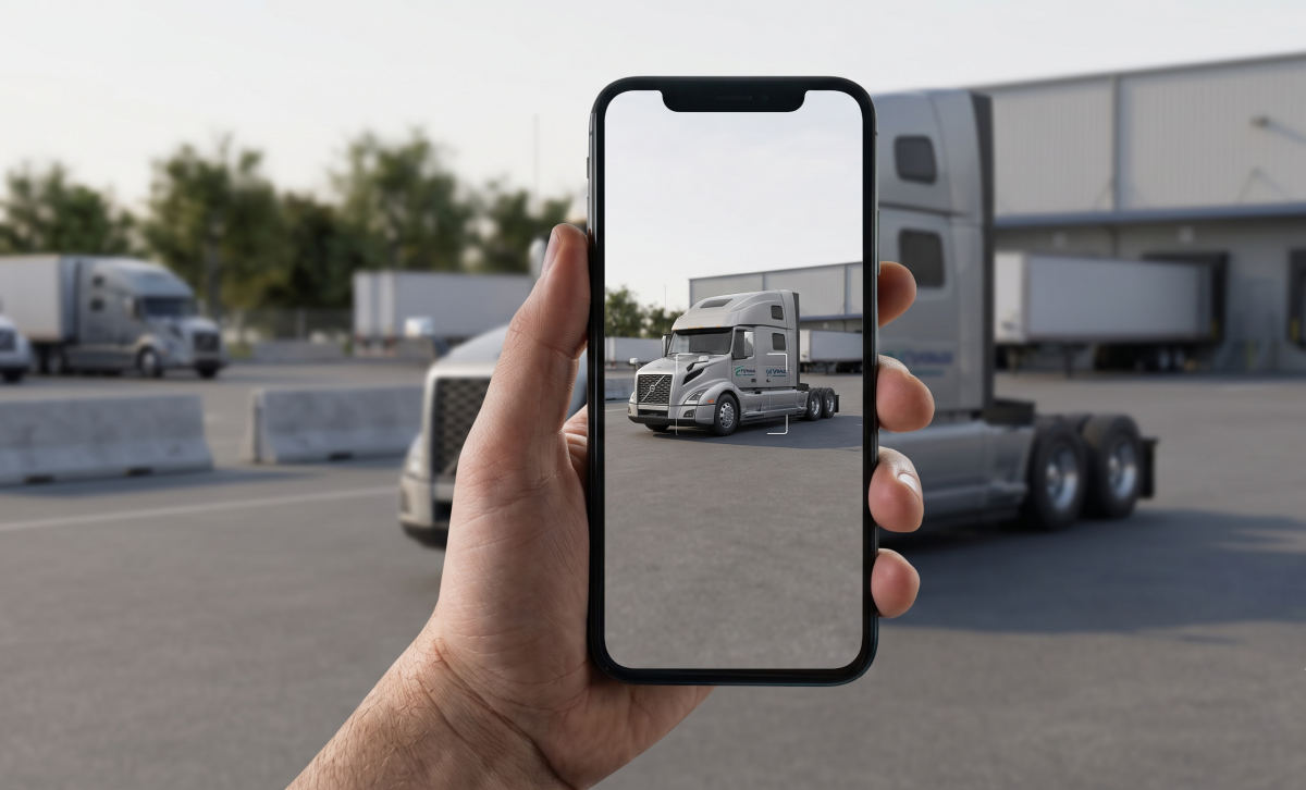 Commercial truck driver preparing for a Bright Inspect annual DOT inspection